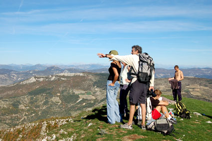 randonnée sur la montagne de Banne